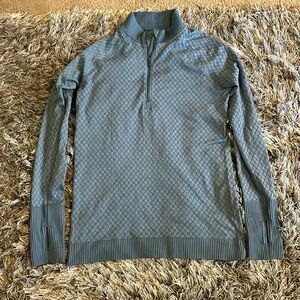 Lululemon Rest Less 1/2 Zip Slate Blue / White